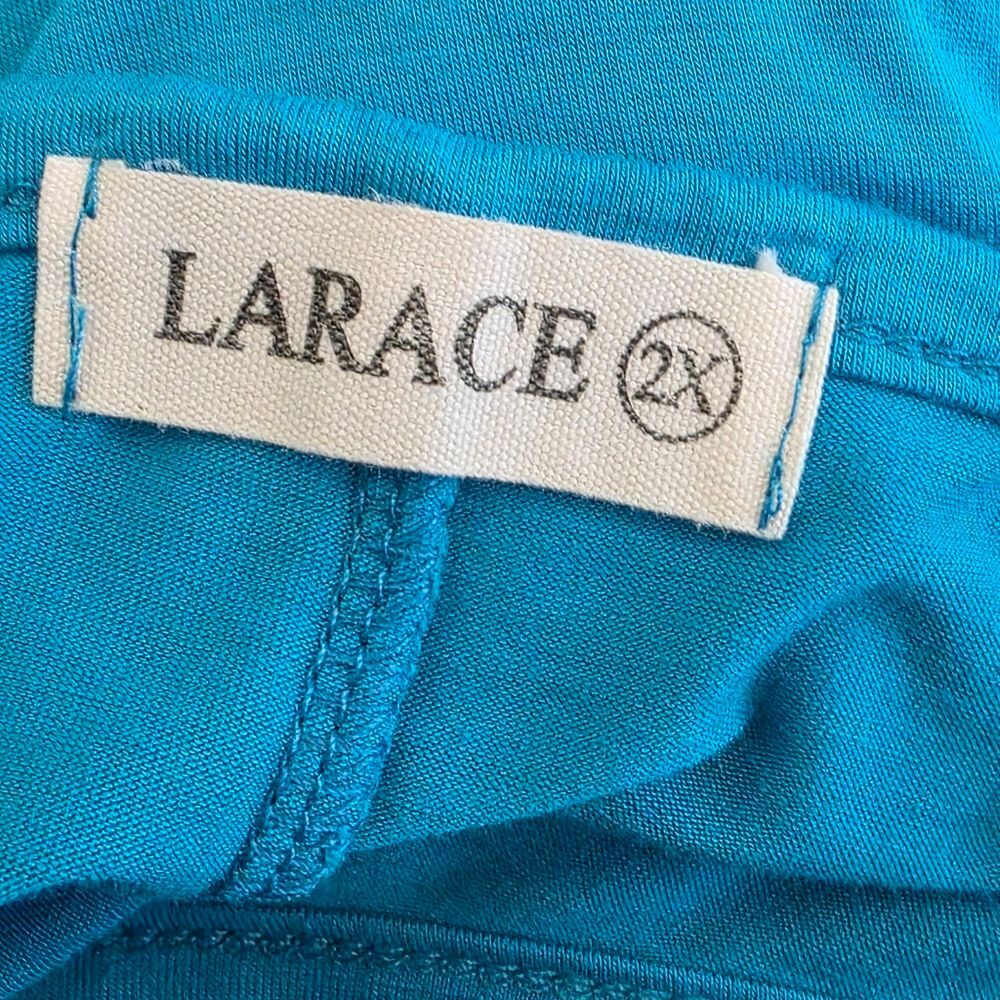 Larace Teal Blue Sleeveless Aline Tunic Tank Size 2X - Picture 9 of 10